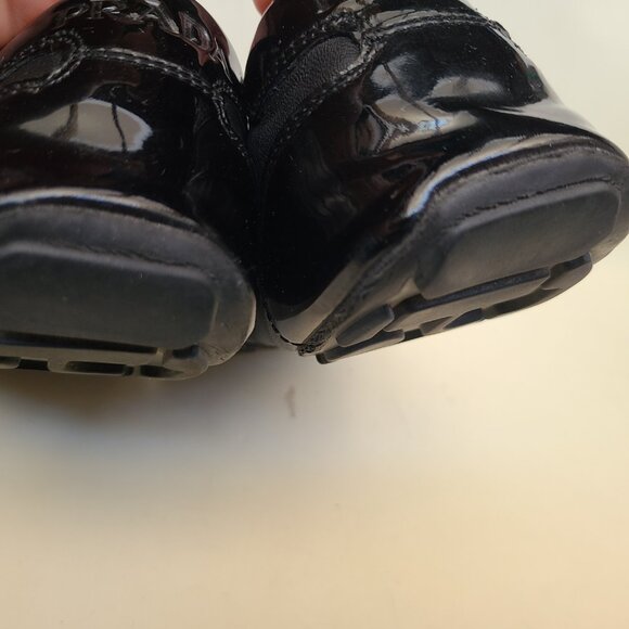 Prada Sport Black Patent Leather Lace Up Ballet Sneakers EU 37.5 US 7 - Picture 11 of 16